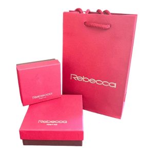 Γυναικεία σκουλαρίκια REBECCA cocktail από μπρούντζο με φλοιό χρυσού Κ24