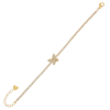 Γυναικείο βραχιόλι LAURA P. Safari από ασήμι 925 με φλοιό χρυσού και ζιργκόν