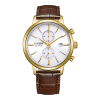 Ανδρικό ρολόι CITIZEN Eco-drive Chronograph με δερμάτινο λουρί