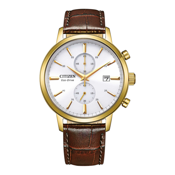 CA7062-15A.thumb_-1024x1024 Ανδρικό ρολόι CITIZEN Eco-drive Chronograph με δερμάτινο λουρί