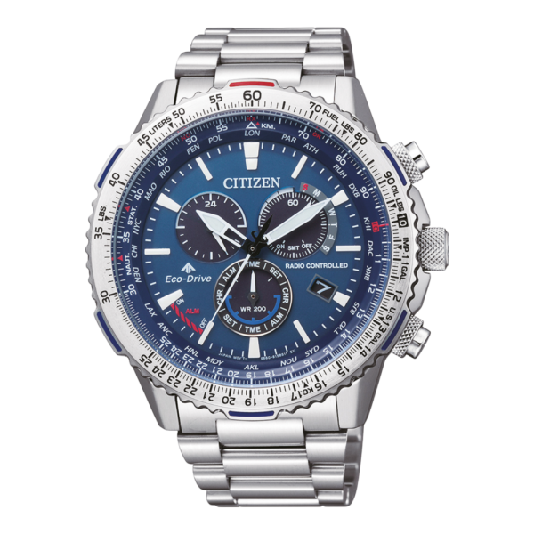 Ανδρικό ρολόι CITIZEN Eco-drive Chronograph Radio Controlled με μπρασελέ