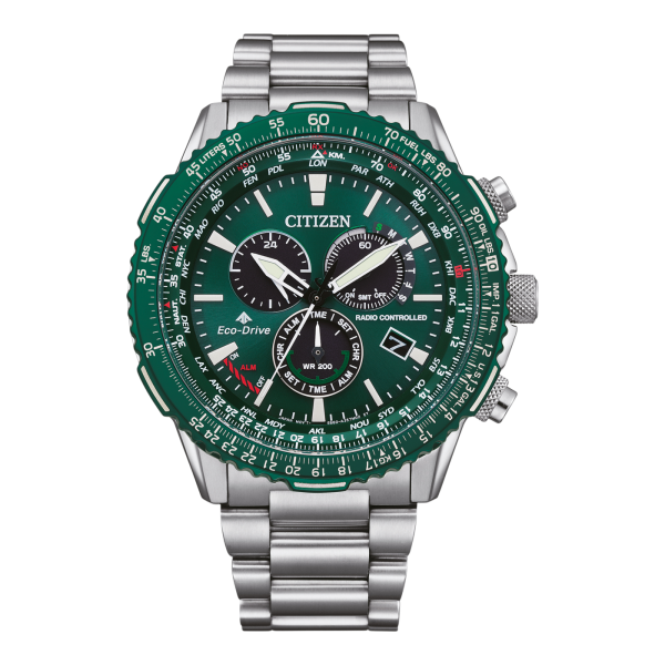 CB5004-59W.thumb_ Ανδρικό ρολόι CITIZEN Eco-drive Chronograph Radio Controlled με μπρασελέ