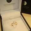 Γυναικείο δαχτυλίδι ροζέτα Diamondjools από ροζ και λευκό χρυσό Κ18 με διαμάντια