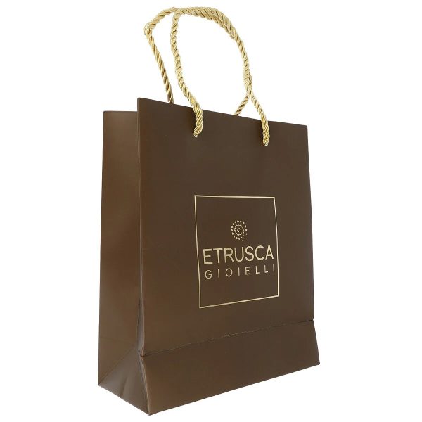 Γυναικείο κολιέ αλυσίδα ETRUSCA με φλοιό χρυσού Κ18