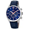 Aνδρικό ρολόι FESTINA Chronograph με δερμάτινο λουρί