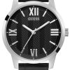 GUESS-CAMPBELL-GW0250G1-Ανδρικό-Ρολόι-Quartz-Ακριβείας Ανδρικό ρολόι GUESS με μαύρο δερμάτινο λουράκι
