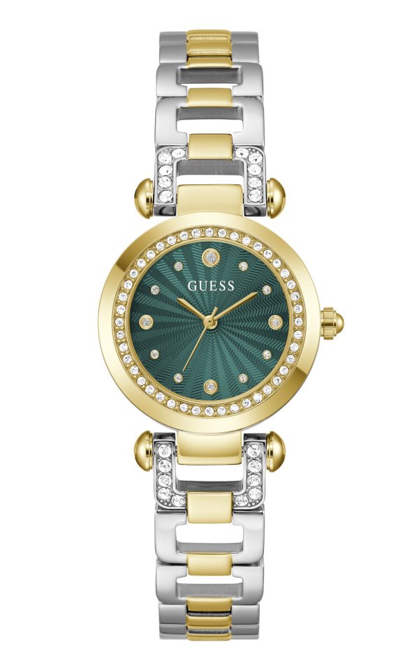 Γυναικείο ρολόι GUESS Ginger με δίχρωμο μπρασελέ