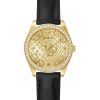 GUESS-GW0989L2_1 Γυναικείο ρολόι GUESS Boa με μαύρο λουρί δερμάτινο