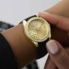 GUESS-GW0989L2_7 Γυναικείο ρολόι GUESS Boa με μαύρο λουρί δερμάτινο