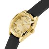 Γυναικείο ρολόι GUESS Mini Luna με μαύρο καουτσούκ λουρί