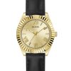 GUESS-MINI-LUNA-GW0761L1-Quartz- Γυναικείο ρολόι GUESS Mini Luna με μαύρο δερμάτινο λουρί