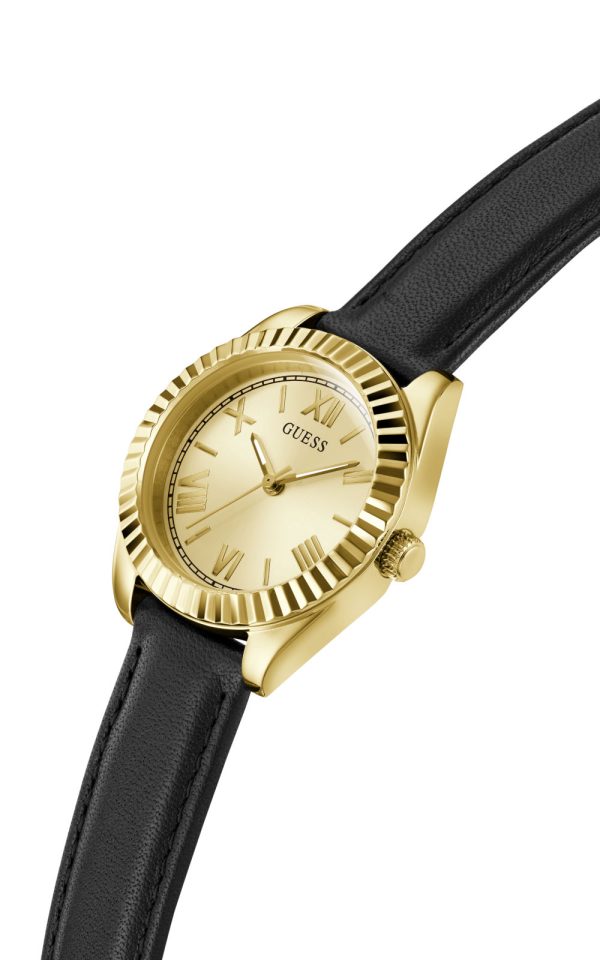 GUESS-MINI-LUNA-GW0761L1-Quartz-4 Γυναικείο ρολόι GUESS Mini Luna με μαύρο δερμάτινο λουρί