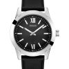 GW0628G1_146 Ανδρικό ρολόι GUESS Crescent με μαύρο δερμάτινο λουρί
