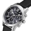 Ανδρικό ρολόι GUESS Parker Multi Function με μαύρο δερμάτινο λουρί