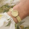 GW1017L2_N Γυναικείο ρολόι GUESS Holly με μπρασελέ