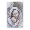 LE-08.33304 Εικόνα fresco 18x29 "ΠΑΝΑΓΙΑ ΜΕ ΧΡΙΣΤΟ" σε ξύλο με ζωγραφική και ασήμι
