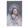 LE-08.80321 Εικόνα fresco 31x50 "ΠΑΝΑΓΙΑ ΜΕ ΧΡΙΣΤΟ" σε ξύλο με ζωγραφική και ασήμι