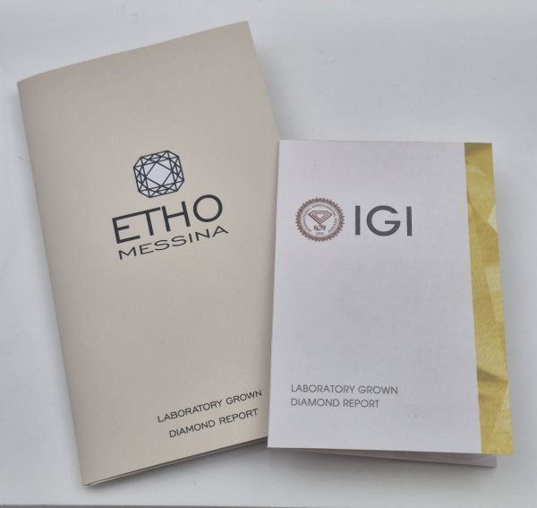 Δαχτυλίδι μονόπετρο ETHO MESSINA από λευκό χρυσό Κ14 με Lab Grown Diamond