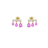 OR0206GBF Γυναικεία σκουλαρίκια LAURA P. Pink Lady από ασήμι 925 με φλοιό χρυσού και ζιργκόν