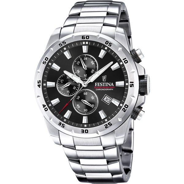 P_1_f20463_4-1 Aνδρικό ρολόι FESTINA Chronograph με μπρασελέ