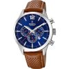 Aνδρικό ρολόι FESTINA Chronograph με δερμάτινο λουρί