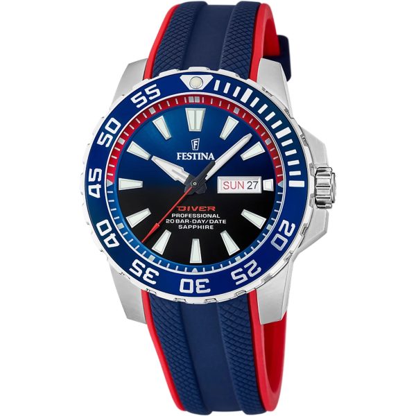 Ανδρικό ρολόι FESTINA Diver με λουρί καουτσούκ