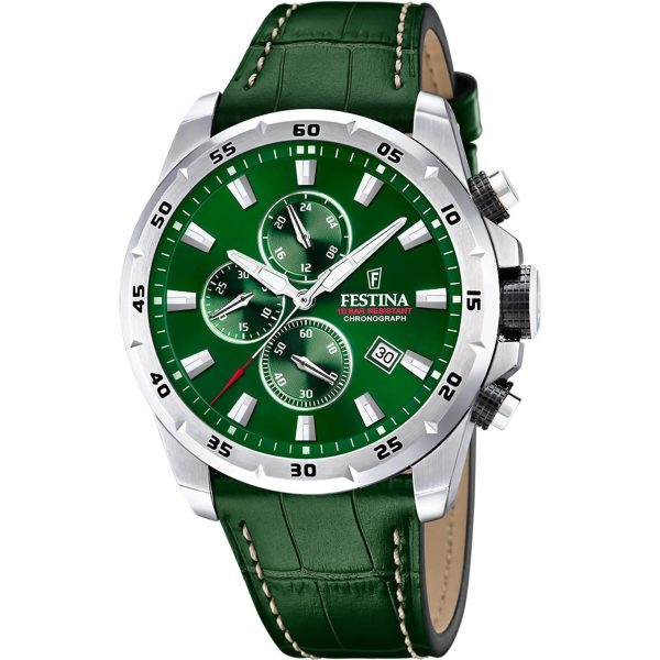 Ανδρικό ρολόι FESTINA Chronograph με λουρί δερμάτινο