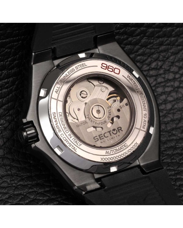 R3221528001_5 Ανδρικό ρολόι SECTOR 960 Automatic με σιλικόνη