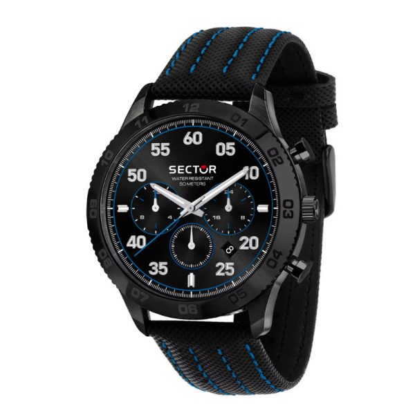 R3251578013 Ανδρικό ρολόι SECTOR Chronograph 270 με δερμάτινο λουρί