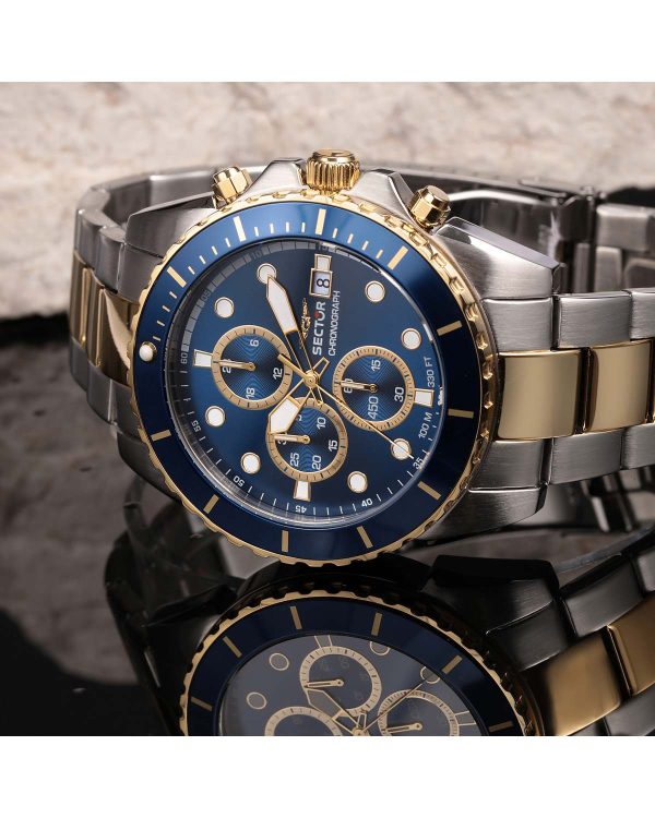 R3273776001_6 Aνδρικό ρολόι SECTOR 450 Chronograph με δίχρωμο μπρασελέ