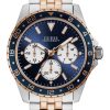 Ανδρικό ρολόι GUESS Multifunction με δίχρωμο μπρασελέ