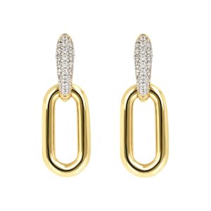 WSBZ01889Y.Y-0-scaled-1 Γυναικεία σκουλαρίκια BRONZALLURE με φλοιό χρυσού Κ18 με ζιργκόν