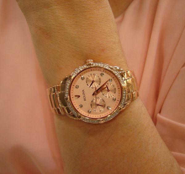 bulova-maribor Γυναικείο ρολόι BULOVA Diamond Maribor 98R178 με μπρασελέ