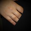 Γυναικείο δαχτυλίδι σειρέ μισόβερο DIAMONDJOOLS από λευκό χρυσό Κ18 με διαμάντια D:0.13ct