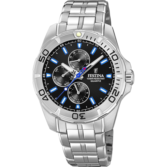 f20445_6 Αντρικό ρολόι FESTINA Multifunction με μπρασελέ