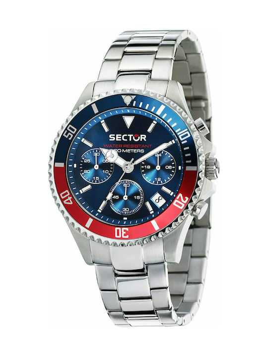 fixedratio_20220802193701_sector_230_r3273661008_silver_blue_red Ανδρικό ρολόι SECTOR 230 Chronograph με μπρασελέ