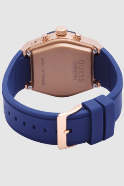 Ρολόι Smart watch GUESS CONNECT με μπλε καουτσούκ