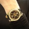 Γυναικείο ρολόι Guess W0208L2 με μαύρο δερμάτινο λουρί λουστρίνι