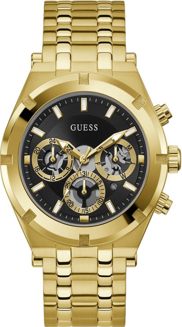 guess-continental-gw0260g2-125771765 Ανδρικό ρολόι GUESS Continental Multifunction με μπρασελέ
