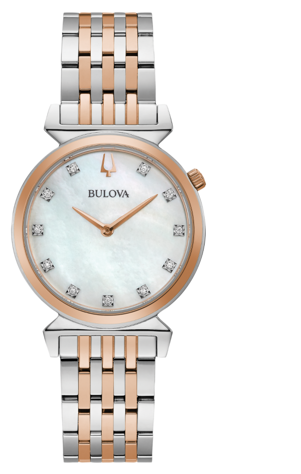 Γυναικείο ρολόι BULOVA Diamond Collection Regatta με μπρασελέ δίχρωμο