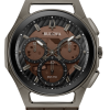 Αντρικό ρολόι BULOVA Curv Chronograph με καφέ δερμάτινο λουρί