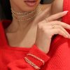 laura-p Γυναικείο τσόκερ LAURA P. Vintage από ασήμι 925 με φλοιό χρυσού και ζιργκόν