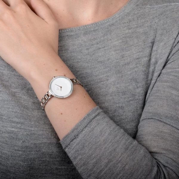 oba1 Γυναικείο ρολόι OBAKU Frost Peach με δίχρωμο μπρασελέ