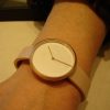 Γυναικείο ρολόι OBAKU Hasselnatur Nude με δερμάτινο λουρί