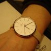 Γυναικείο ρολόι OBAKU Viol Nude με δερμάτινο λουρί