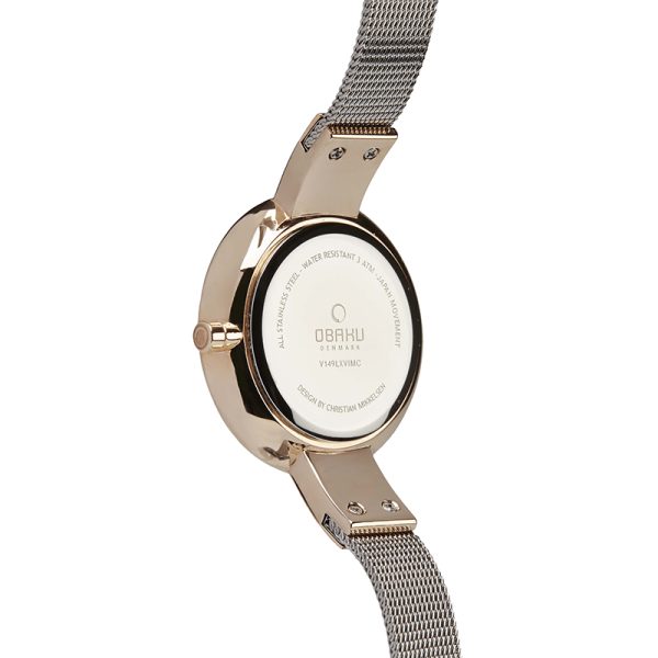 Γυναικείο ρολόι OBAKU Sol Rose Bl με μπρασελέ