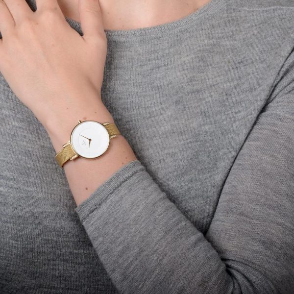Γυναικείο ρολόι OBAKU Lun Gold με μπρασελέ