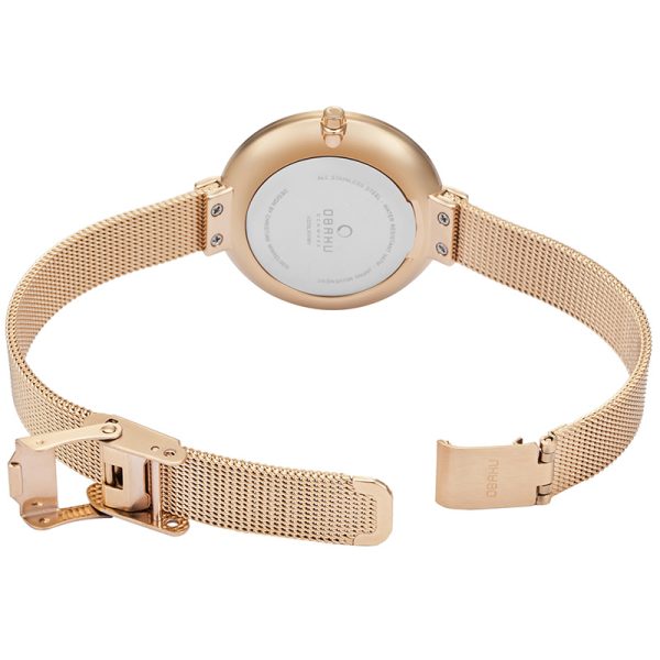 Γυναικείο ρολόι OBAKU Blomme Rose με μπρασελέ
