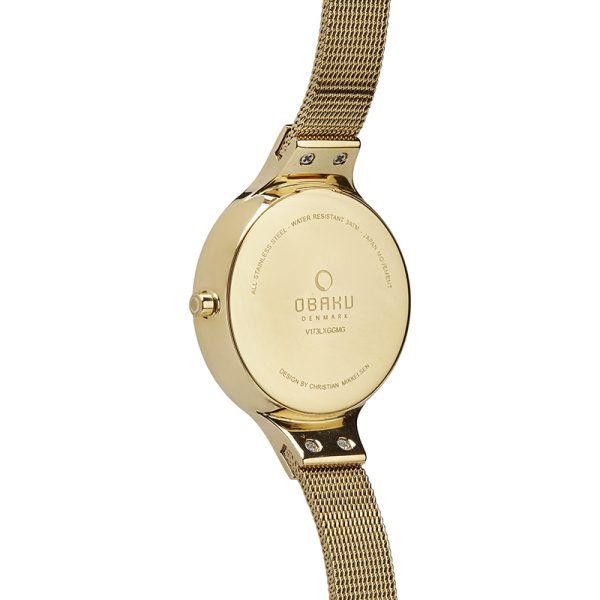 Γυναικείο ρολόι OBAKU Sky Gold με μπρασελέ