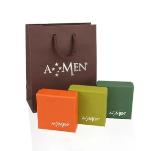packaging_amen Γυναικείο κολιέ AMEN από ροδιωμένο ασήμι 925 με ζιργκόν
